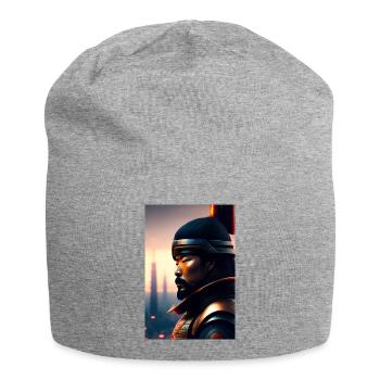 Samouraï futuriste - Bonnet en jersey - gris chiné - Devant