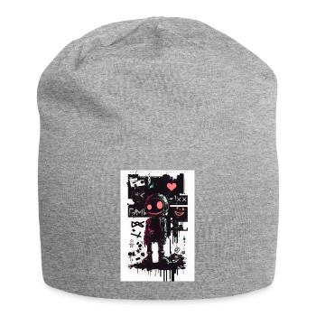 Robot Graffiti Design par ART8NS Art ON Streetwear - Bonnet en jersey - gris chiné - Devant