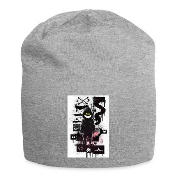 Robot Graffiti Design by ART8NS Art ON Streetwear - Jersey Beanie - heather grey - Front