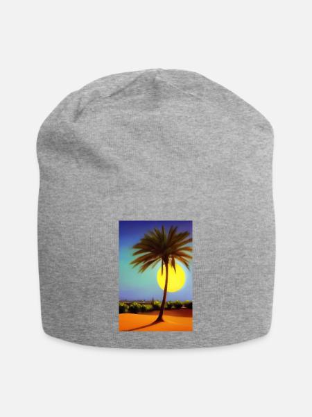 Arabische Wüste - Jersey-Beanie - Grau meliert