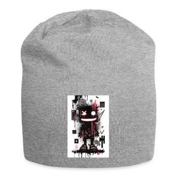 Robot by ART8NS - Art ON Streetwear - Jersey Beanie - heather grey - Front