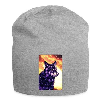 Lila Wolf - Jersey-Beanie - Grau meliert - Vorne