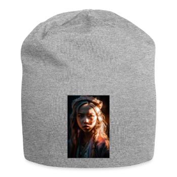 Valentyna - Jersey-Beanie - Grau meliert - Vorne