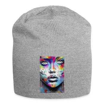 Graffiti Street Art Spray Colors Cool Artist Retro - Jersey Beanie - heather grey - Front