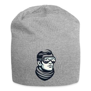 schifahrer urlaub winter schnee skilift apres ski - Jersey-Beanie - Grau meliert - Vorne