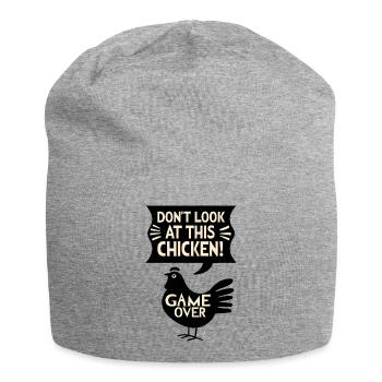 Dont look at this chicken Witziges Game - Jersey-Beanie - Grau meliert - Vorne