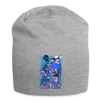 Blaues Projekt - Jersey-Beanie - Grau meliert - Vorne