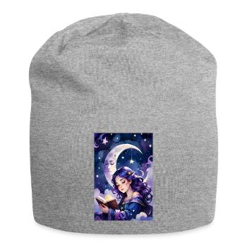 Lire et s’endormir - Bonnet en jersey - gris chiné - Devant
