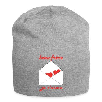 Brother-in-law I love you - Jersey Beanie - heather grey - Front