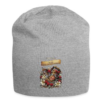an den Rand der Welt - Jersey-Beanie - Grau meliert - Vorne
