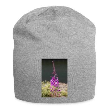 épilobe à feuilles étroites également herbe de saule également rose rose - Bonnet en jersey - gris chiné - Devant