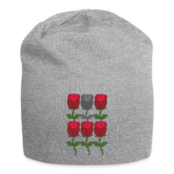 Rose Red Grey - Jersey Beanie - heather grey - Front