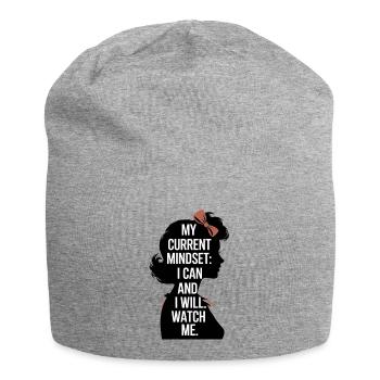 Motivational design "I Can and I Will" - Jersey Beanie - heather grey - Front