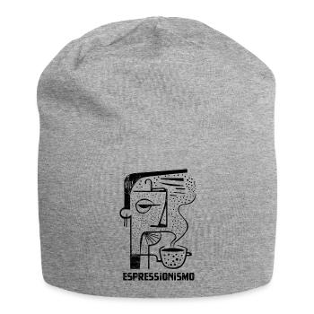 Espressionismo - Espresso - Kaffee trinken - Jersey-Beanie - Grau meliert - Vorne