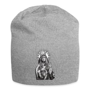 Notre-Dame des Douleurs Vierge Marie Mater Dolorosa - Bonnet en jersey - gris chiné - Devant