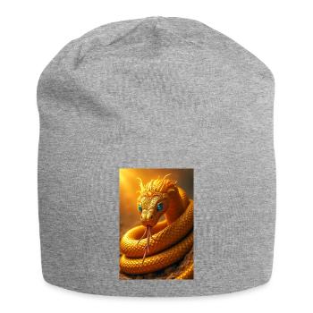 Mehen, dieu serpent d’or enroulé autour du solaire de Râ - Bonnet en jersey - gris chiné - Devant