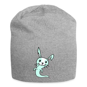Lapin Fantôme Fantôme Hanter Halloween Effrayant Mignon - Bonnet en jersey - gris chiné - Devant