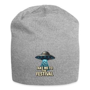 Take me to the Festival - Jersey-Beanie - Grau meliert - Vorne