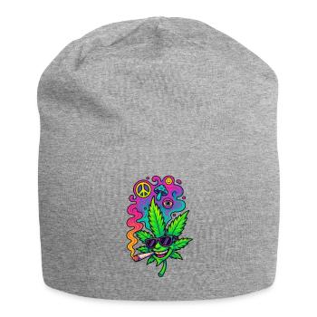 GreenGlow - Jersey-Beanie - Grau meliert - Vorne