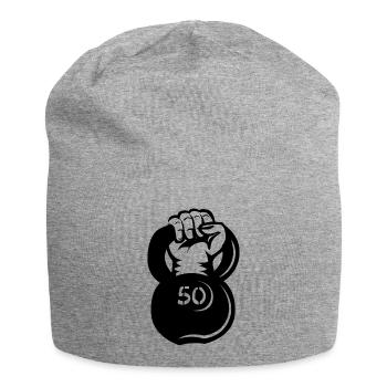 Kettlebell Lift pour Strongman - Logo de musculation - Bonnet en jersey - gris chiné - Devant