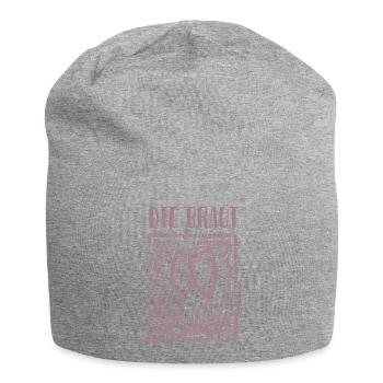 JGA - Die Braut - individueller Name - Jersey-Beanie - Grau meliert - Vorne