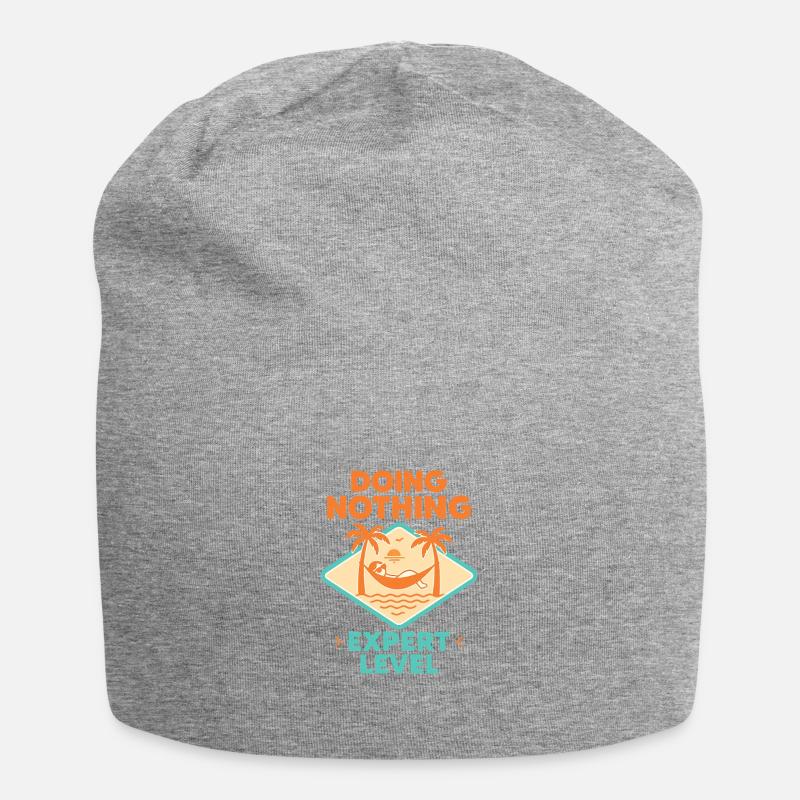 Doing Nothing, Expert Level - Jersey-Beanie - Grau meliert