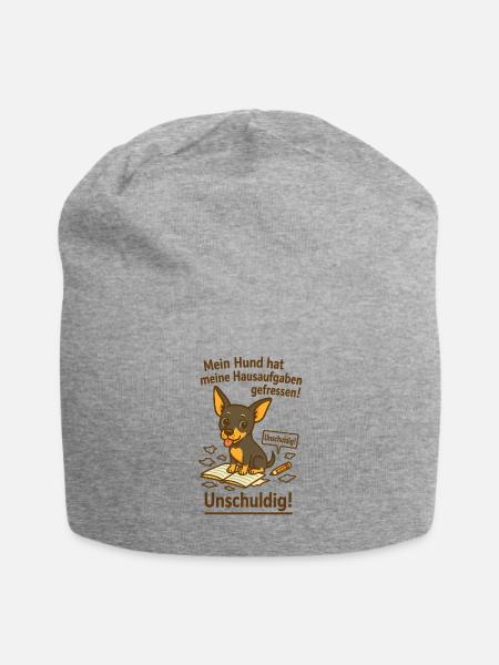Hund hat meine Hausaufgaben gefressen Chihuahua - Jersey-Beanie - Grau meliert