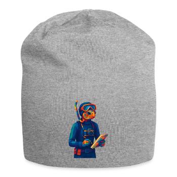 WPAP Polygon Style Animals - Marine Biologist - Jersey Beanie - heather grey - Front