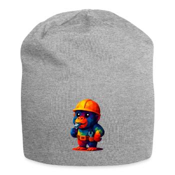 WPAP Polygon Kawaii Tiere Baby Gorilla Handwerker - Jersey-Beanie - Grau meliert - Vorne