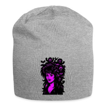 Dame vampire avec des super-cheveux ! - Bonnet en jersey - gris chiné - Devant