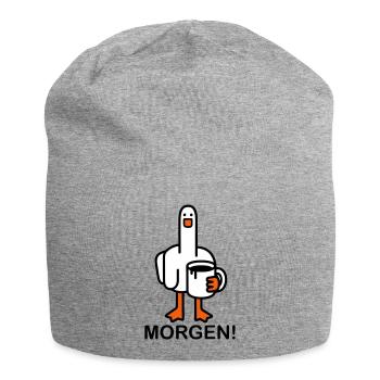 Good morning! - Jersey Beanie - heather grey - Front