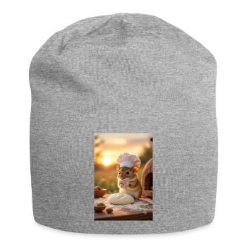 Creative Chef Mouse for Kitchen - Jersey Beanie - heather grey - Front