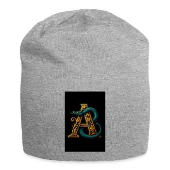 A - Ornement magique au basilic - Bonnet en jersey - gris chiné - Devant
