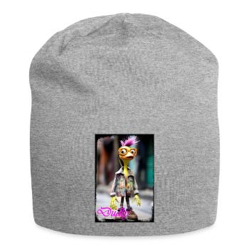 Unusual Duckly figure with punk style - Jersey Beanie - heather grey - Front