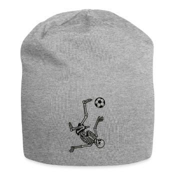 Skeleton with Football | Bicycle kick - Jersey Beanie - heather grey - Front