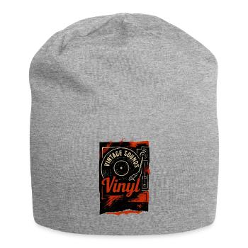 Platine vinyle Groove Retro - Bonnet en jersey - gris chiné - Devant