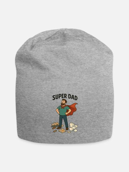 Super Dad Capeheld - Jersey-Beanie - Grau meliert