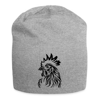 Rooster Chicken Chicken Chicken Coop Farmer Farm - Jersey Beanie - heather grey - Front