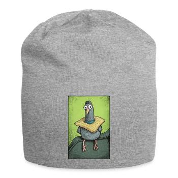 Sir Gurrington sits - Jersey Beanie - heather grey - Front