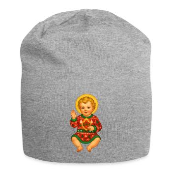 Christmas Baby Halo Knitwear - Jersey Beanie - heather grey - Front
