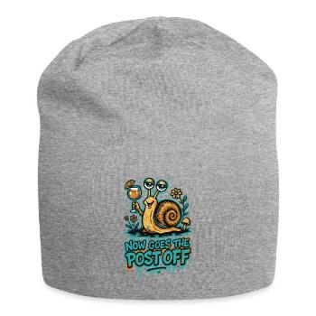 Now Goes The Post Off –Lustiges Denglisch Graffiti - Jersey-Beanie - Grau meliert - Vorne