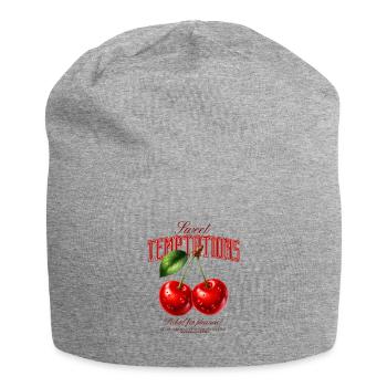 Sweet Temptations Cherries Design - Jersey Beanie - heather grey - Front