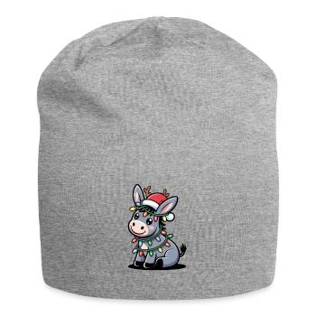 Esel Elfe Weihnachten - Jersey-Beanie - Grau meliert - Vorne