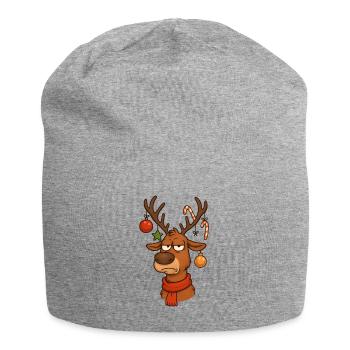 Hirsch Rudolph Joyeux Noël - Bonnet en jersey - gris chiné - Devant