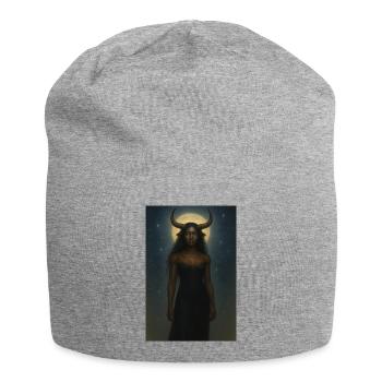 Mystische Horngöttin - Jersey-Beanie - Grau meliert - Vorne