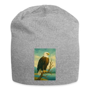 Polynature Weißkopfseeadler - Jersey-Beanie - Grau meliert - Vorne