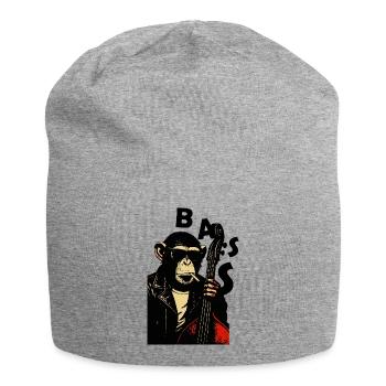 Monkey Bass Rebel - Jersey Beanie - heather grey - Front