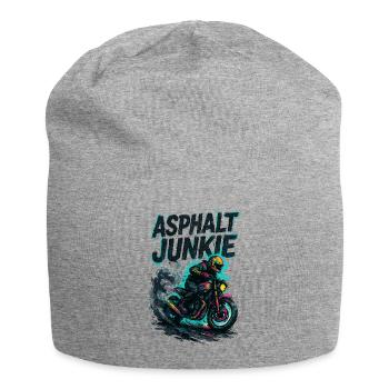 Asphalt Junkie - Motorcycle - Jersey Beanie - heather grey - Front