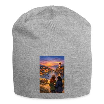 Breeze at Poppy Cove Lighthouse - Jersey Beanie - heather grey - Front