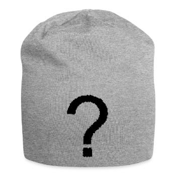 Question mark - Jersey Beanie - heather grey - Front